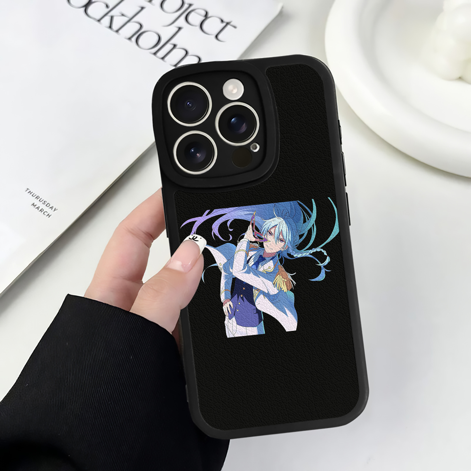 （画像用） あんさんぶるスターズ! Ensemble Stars 【iPhone 16シリーズ対応】シリコンスマホケース（レザー調） 材質：シリコン